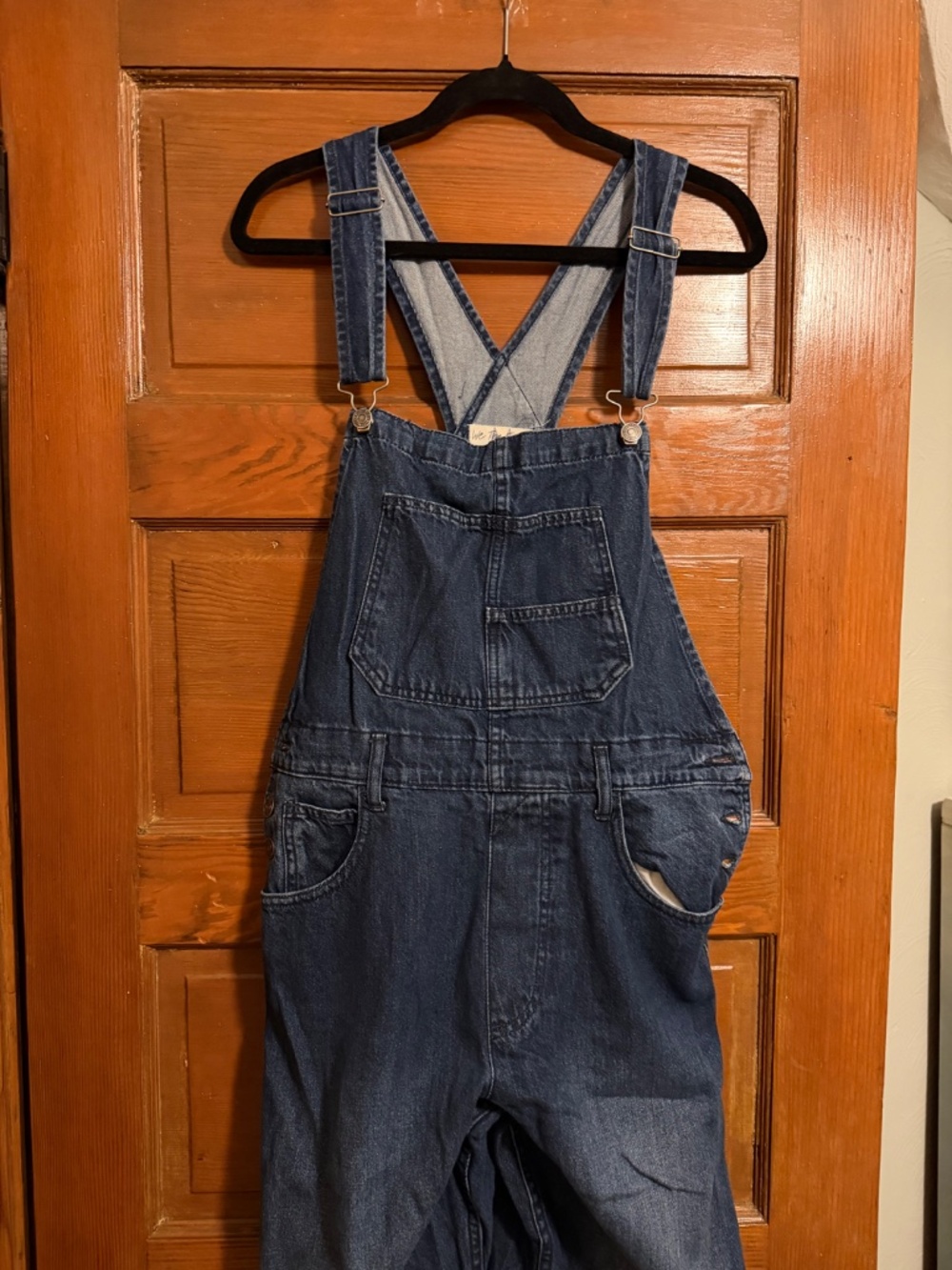Free People We The Free Ziggy Denim Overalls Size Medium Blue - Picture 2 of 3